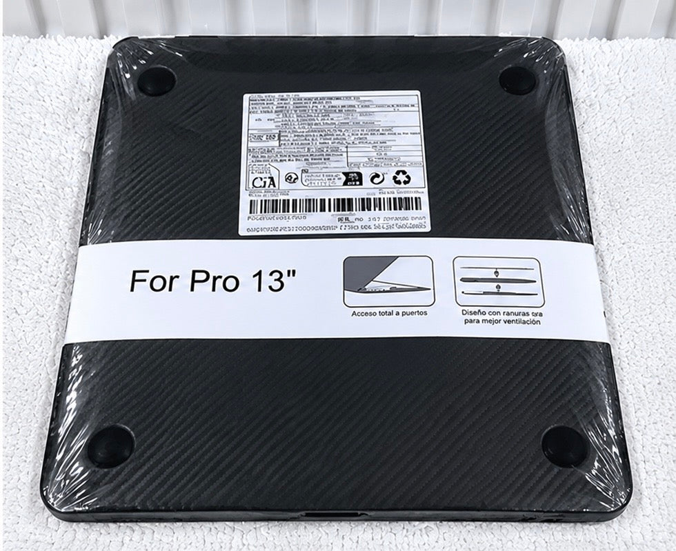 Protector Fibra de Carbono para MacBook Pro 13'' A1706, A1708, A1989, A2159, A2251, A2289, A2338